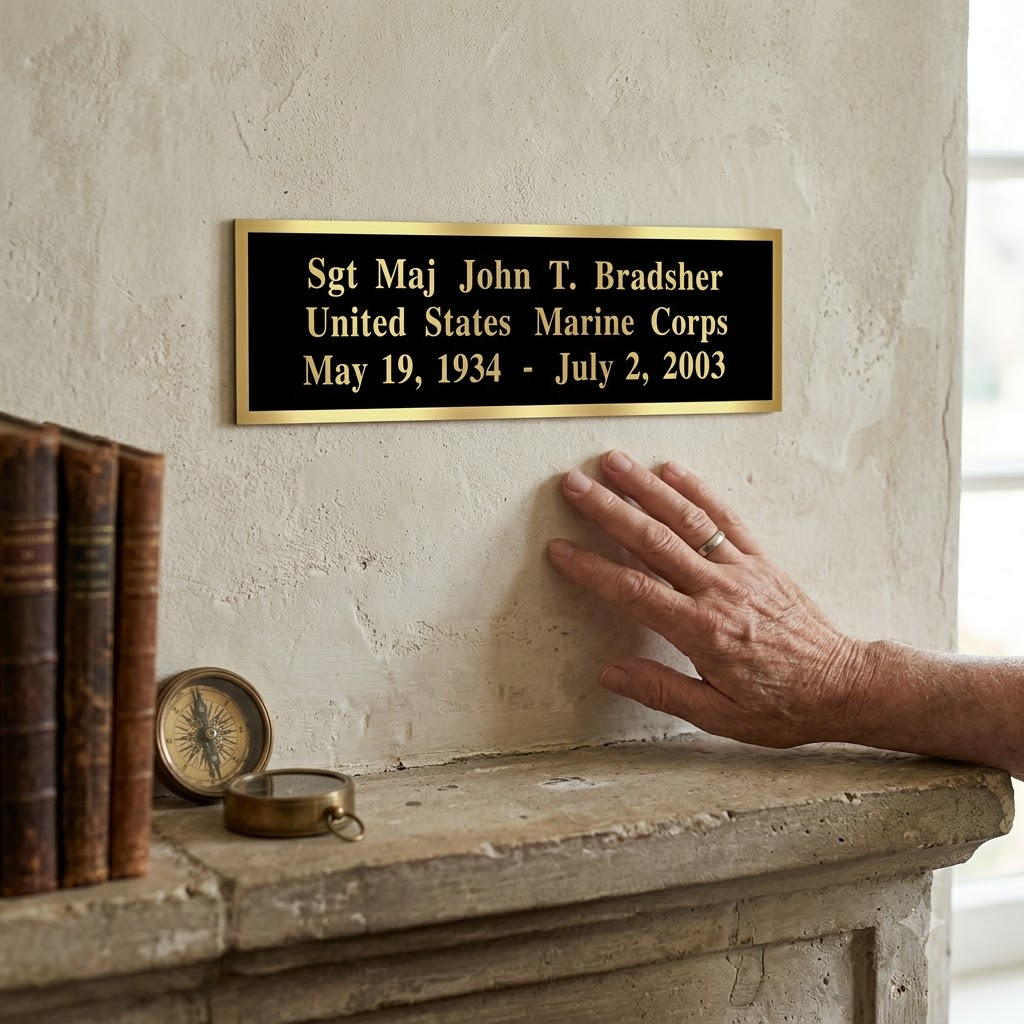 Laser Engraved Brass Name Plates., , The Military Gift Store, Name Plates