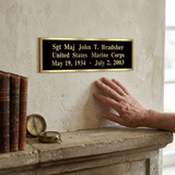 Laser Engraved Brass Name Plates., , The Military Gift Store, Name Plates