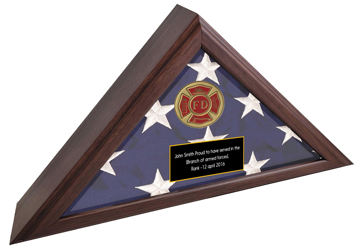 Personalized Army Flag Display Case, Army medallion flag  box American Made  - US Army Retirement Gift, Army Burial Flag Display case, Personalized Army Flag Display Case, Army medallion flag box, The Military Gift Store, Flag Display Case