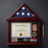 Flag Connection 3'x5' Flag Display Case with Certificate and Document Holder Mango Finish, Flag Connection 3'x5' Flag Display Case with Certificate, The Military Gift Store, Flag Display cases (71)