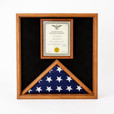 flag and document case, flag display case with document holder, military flag and certificate display case, American flag and document display case, flag case with certificate holder, flag and award display case, glass front flag and document case, engraved flag and certificate display case, wall mount flag and document display case, tabletop flag and document display frame, flag case with photo and certificate holder