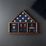 flag and memorabilia display case, flag shadow box with memorabilia, military flag and memorabilia case, flag display case with collectibles, flag keepsake display box, glass front flag and memorabilia display case, solid wood flag shadow box with compartments, large flag and memorabilia display frame, flag case with medal photo and badge display, durable military memorabilia shadow box