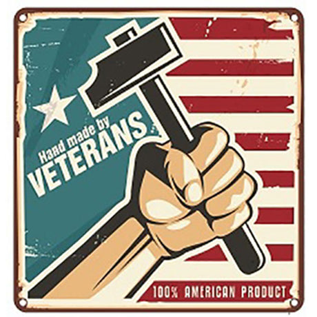 Hand made by veterans logo
