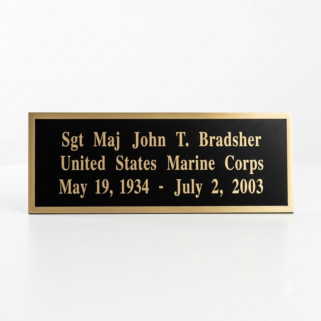 Laser Engraved Brass Name Plates., , The Military Gift Store, Name Plates
