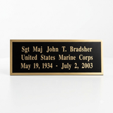 Laser Engraved Brass Name Plates., , The Military Gift Store, Name Plates