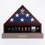 Medal Display Case , Pedestal , Medal Holder, Walnut Case, , The Military Gift Store, Medal Display Case