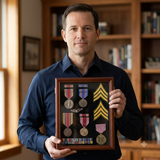 Medal Display Case Award Shadow Box, with glass door, , The Military Gift Store, Flag Display cases (71)