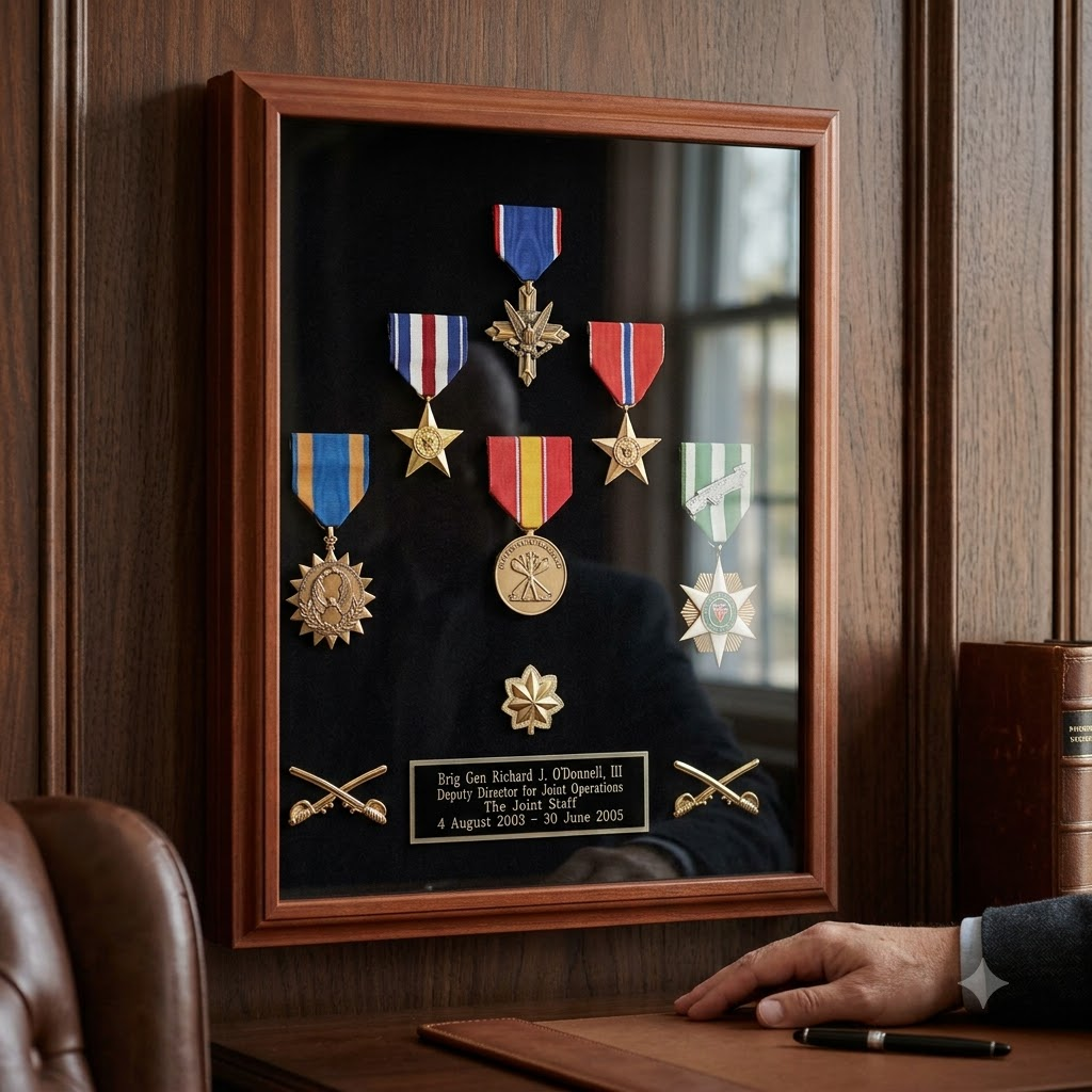 Medal Case - Wood shadow box, Shadow box to show all of your med, , The Military Gift Store, Medal Display Case