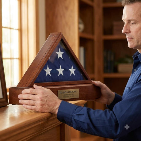 Wood Pedestal, Pedestal For a Flag case, , The Military Gift Store, FLAG PEDESTAL BOX