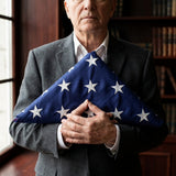 pre folded American flag 3x5, folded American flag for display case, 3x5 American flag pre folded, pre folded USA flag 3 ft x 5 ft, American flag ready for display case, triangle folded American flag, neatly folded US flag for display, compact folded American flag 3x5, display ready American flag, hand folded American flag 3x5
