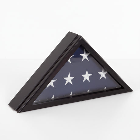 officers flag display case 3x5, officer flag case 3' x 5', military officer flag display case, 3x5 flag display case for officers, American flag case for officers, officer memorial flag display case, solid wood officer flag display case 3x5, officer flag case with glass front panel, cherry finish officer flag display case, officer flag case with wall mount hardware, officer flag display case with secure backing