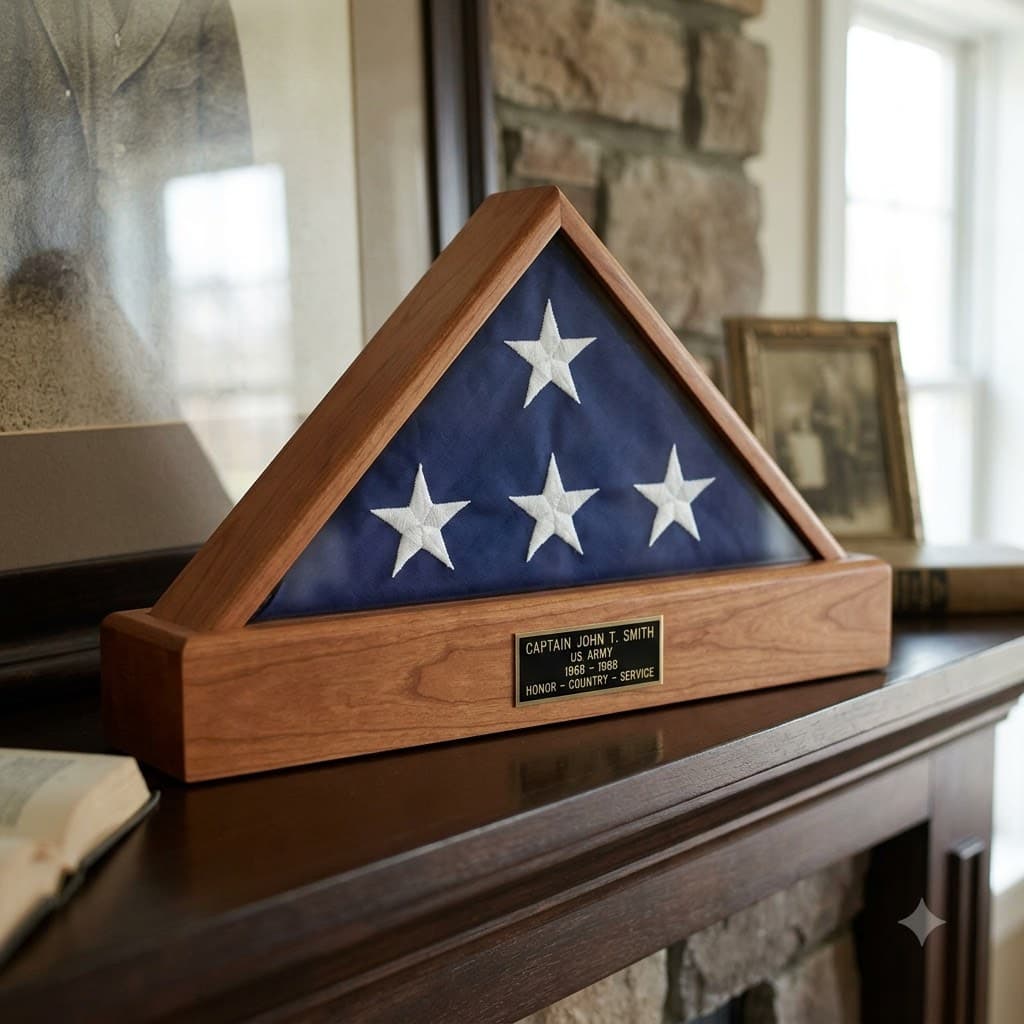 Wood Pedestal, Pedestal For a Flag case, , The Military Gift Store, FLAG PEDESTAL BOX