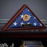 Personalized Cherry Flag Case Gift for Army Soldier - Made in USA, Personalized Cherry Flag Case Gift for Army Soldier, The Military Gift Store, Burial Flag display cases
