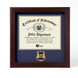United States Police Officer Certificate of Achievement Frame with Medallion - 8 x 10 inch, United States Police Officer Certificate of Achievement Frame, The Military Gift Store, Awards Display Cases, Awards Display Frames (62)