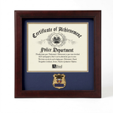 United States Police Officer Certificate of Achievement Frame with Medallion - 8 x 10 inch, United States Police Officer Certificate of Achievement Frame, The Military Gift Store, Awards Display Cases, Awards Display Frames (62)