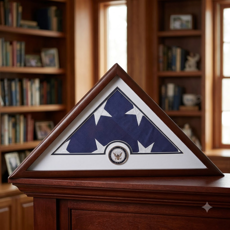 US Navy Interment American Burial Flag Display Case, , The Military Gift Store, Display Case Accessories