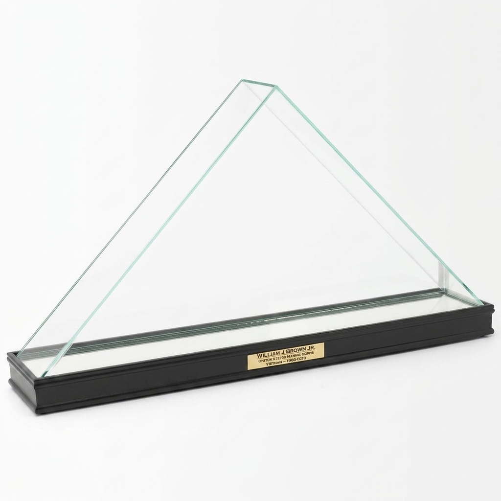 Replacement Glass for Flag Case, Triangle Flag Display Case Glass, Replacement Glass for Military Flag Case