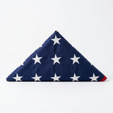 pre folded American flag 3x5, folded American flag for display case, 3x5 American flag pre folded, pre folded USA flag 3 ft x 5 ft, American flag ready for display case, triangle folded American flag, neatly folded US flag for display, compact folded American flag 3x5, display ready American flag, hand folded American flag 3x5