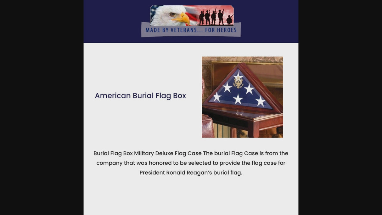 Casket flag case, Memorial Flag display frame, Large flag display frame, Military flag display frame 
