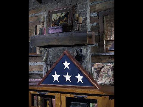 Flag case for 22 inch x 16 inch Folded Flag from a military funeral