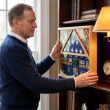 3 flags military shadow box, three flag display case military, military shadow box for 3 flags, 3 flag display case for veterans, triple flag military display case, 3 flag memorial shadow box, solid wood 3 flag shadow box, glass front 3 flag military display case, oak finish triple flag display case, 3 flag shadow box with medal display, large military shadow box for three flags