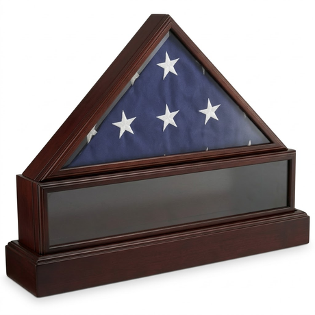 Silverlight Urns Eternity Flag Case & Urn, Flag Display Cremation Urn for Veteran, Silverlight Urns Eternity Flag Case & Urn, Flag Display Cremation Urn, The Military Gift Store, FLAG PEDESTAL BOX