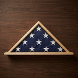 coffin flag case, burial flag display case, American flag coffin case, military coffin flag case, flag case for burial flag, veteran flag display case, solid wood coffin flag case, glass front burial flag display case, wall mount coffin flag case, tabletop flag display case for burial flag, handcrafted wooden flag case, hinged lid coffin flag case