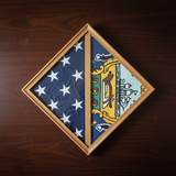 2 flags display case wall mounted, double flag display case wall mount, wall mounted 2 flag display box, dual flag display case wooden, wall mount double flag shadow box, glass front wall mounted flag display case, solid wood double flag display box, triangular folded flag display case 2 flags, space saving wall mount flag case, durable dual flag shadow box