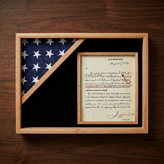 Shadow box for American flag, Fit for 3x5 flag, , The Military Gift Store, Shadow box for american flag