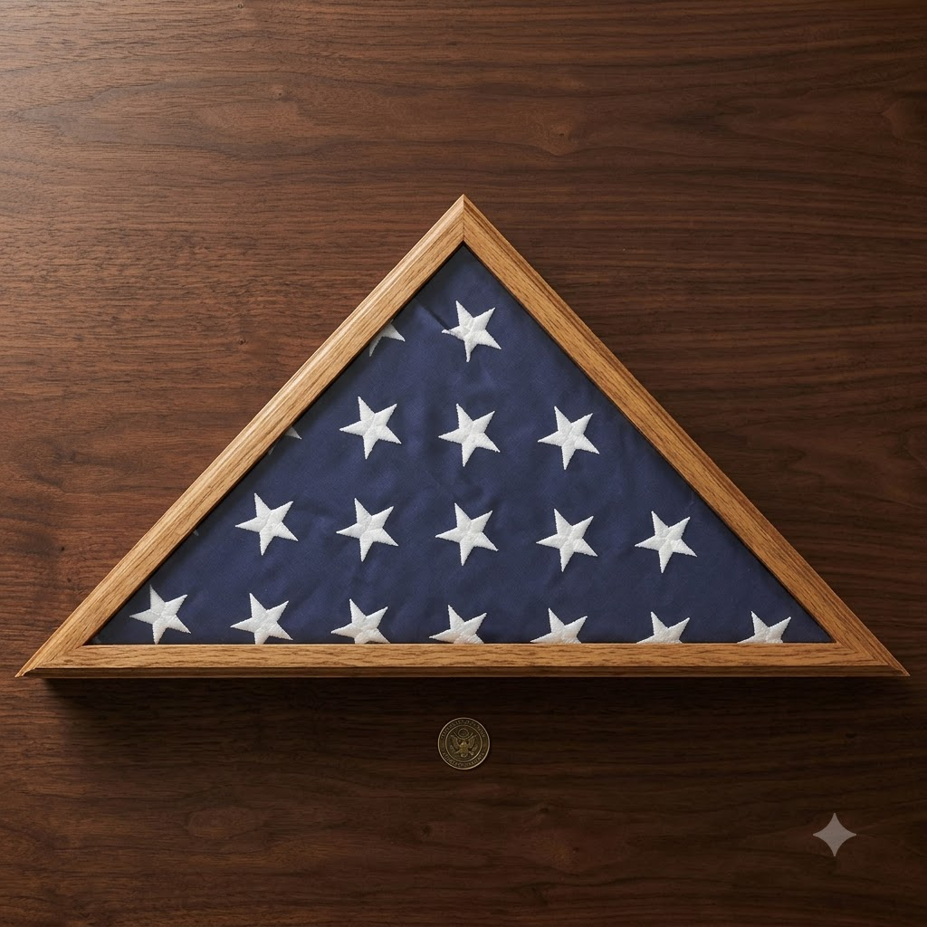 Veteran Oak Flag Case, Military flag display cases Appalachian hardwood, Veteran Oak Flag Case, Military flag display cases Appalachian, The Military Gift Store, Casket Flag Display Cases