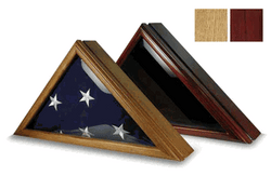 Heritage Flag Display Case for 5ft x 9.5ft Flag, solid wood flag