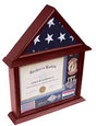 3x5 Flag Display Case with Certificate and Document Holder Mango Finish