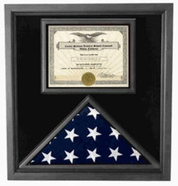 Flag Connections Premium USA-Made Solid wood Flag Document Case Black Finish 5 x 9.5 flag