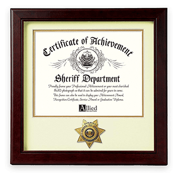 Sheriff Medallion 8-Inch by 10-Inch Certificate Frame