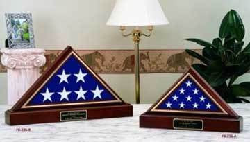 American Flag with Pedestal Display Case...