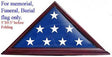 Flag Display Case Frame Stand, Veteran Memorial for 5' X 9.5' Flag - Cherry Finish, Flag Display Case Frame Stand, Veteran Memorial for 5' X 9.5' Flag, The Military Gift Store, Casket Flag display Cases