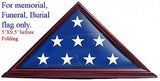 Flag Display Case Frame Stand, Veteran Memorial for 5' X 9.5' Flag - Cherry Finish, Flag Display Case Frame Stand, Veteran Memorial for 5' X 9.5' Flag, The Military Gift Store, Casket Flag display Cases