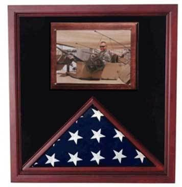 Army Air Corps Flag shadow case, Flag Frame with photo display