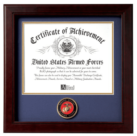 United States Marine Corps Certificate of Achievement Frame, , The Military Gift Store, Awards Display Cases, Awards Display Frames (62)