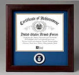 United States Air Force Certificate of Achievement Frame with Medallion - 8 x 10 inch, United States Air Force Certificate of Achievement Frame, The Military Gift Store, Air Force flag display cases, Air force Retirement Shadow Boxes (61)