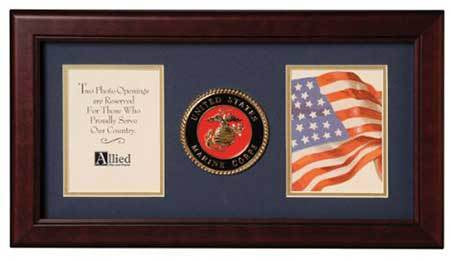 Flags Connections United States Marine Corps Dual Picture Frame