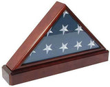 Burial/Funeral Flag Display Case Frame, Military Shadow Box with Pedestal Stand - Cherry, Burial/Funeral Flag Display Case Frame, Military Shadow Box, The Military Gift Store, Burial Flag Case (42)