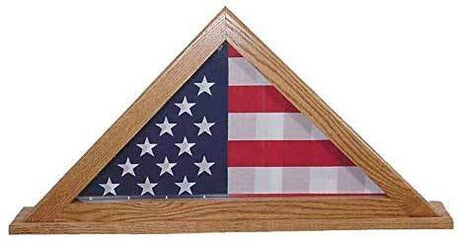 American Flag Display Case for Burial Flag, Solid Wood Flag Display Case Made in America