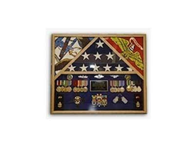 Flags Connections 3 Flags Military Shadow Box, flag case for 3 flags