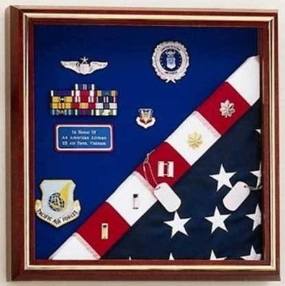 Flags Connections Flag Display Case - American Made, Flag Medals Box