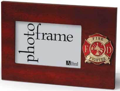 Flags Connections Fire Fighter Desktop Picture Frame