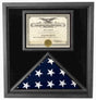 Flag Connections Premium USA-Made Solid wood 4x6 flag and certificate display case  Black Finish