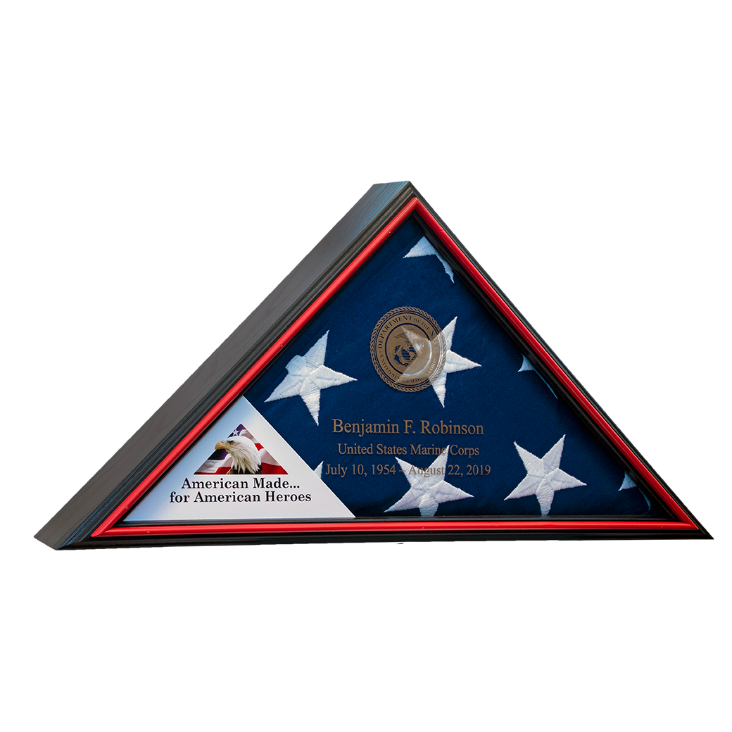 Tributary Flag Case - Navy Flag Display Case - The Military Gift Store