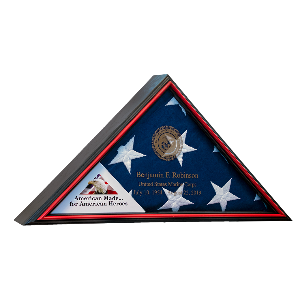 Tributary Flag Case - Marine Corps Flag Display Case - The Military Gift Store