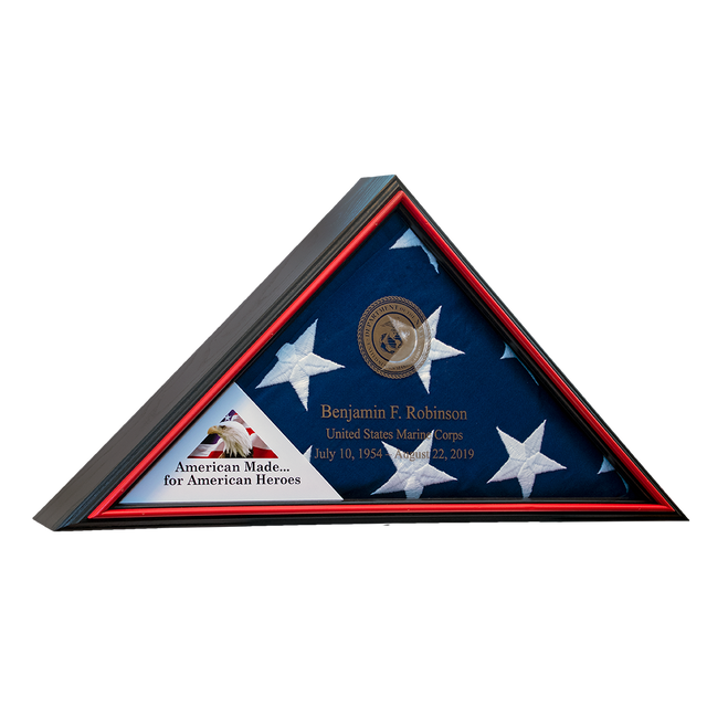 Tributary Flag Case - Marine Corps Flag Display Case - The Military Gift Store